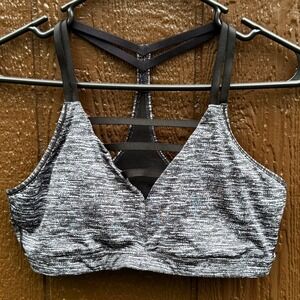Women's Victoria Secret VSX Sport Bra Black/White Heather Size Large‎
